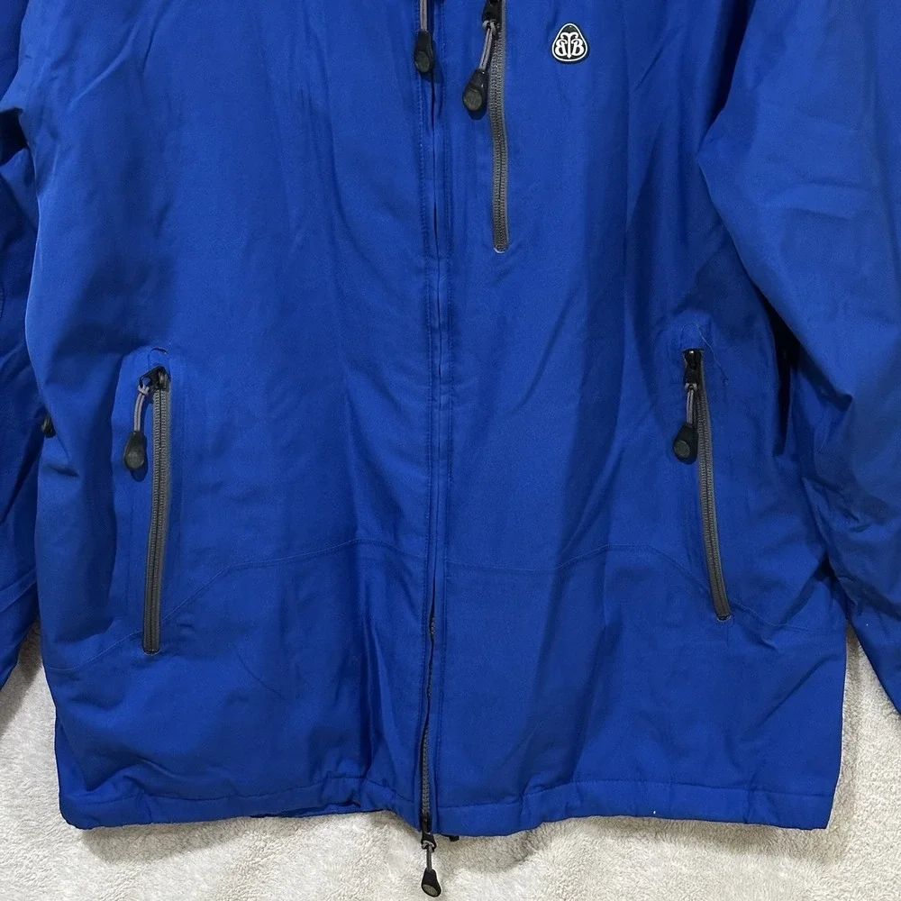 Brooks‎ Brothers Mens Large Country Club Prosport Jacket Zip Blue No Hood Vents